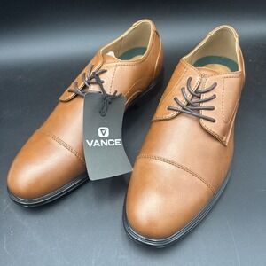 Vance Alec Men's Flexible Cap Toe Oxford Shoe‎ Tan Size 9 M NIB